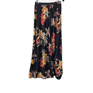 Patrons Of Peace Windward Tropical Floral Print High Slit Maxi Skirt NEW